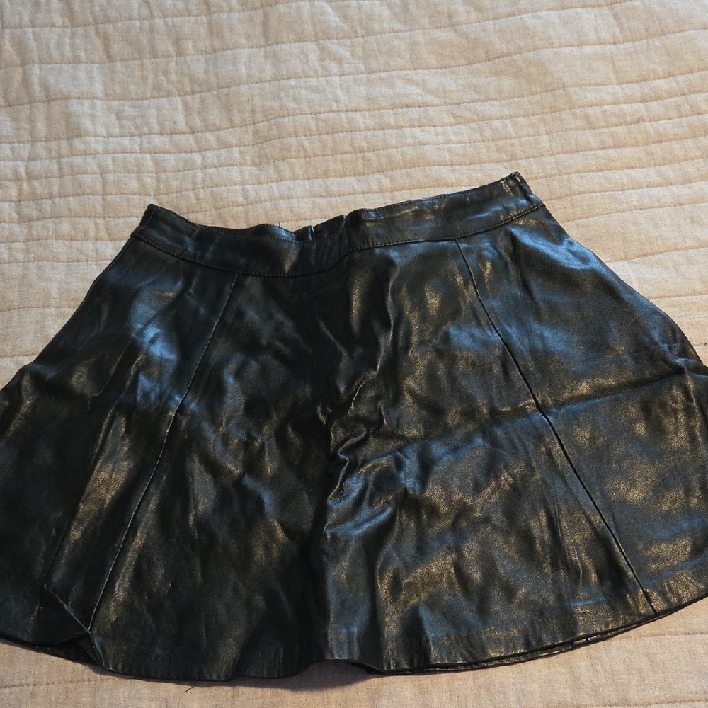 Black Leather Skirt